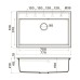 Кухонная мойка Omoikiri Daisen 77-GR Artgranit/leningrad grey 770x510