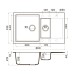 Кухонная мойка Omoikiri Daisen 86-2-GR Artgranit/leningrad grey 860x510