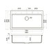 Кухонная мойка Omoikiri Kitagawa 86-LB-GR Artceramic/leningrad grey 860x510