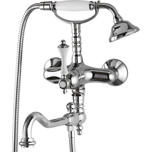 Смеситель для ванны с ручным душем CEZARES MARGOT-VDFM2-03/24-N золото 24 карата 