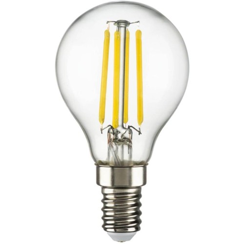 Лампа светодиодная филаментная E14 6W 2800K шар прозрачный 933802 