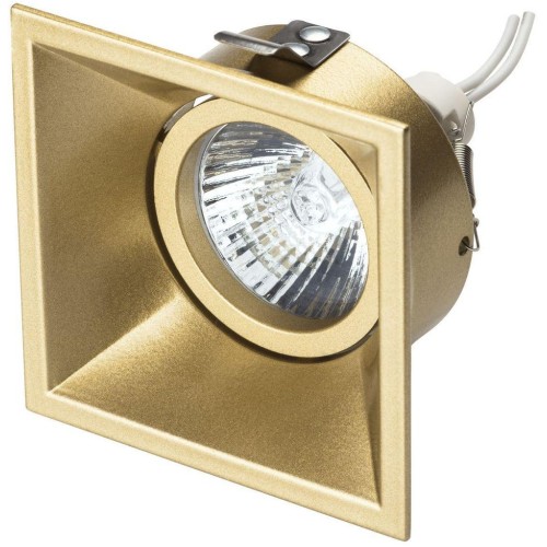 Встраиваемый светильник Lightstar Domino Quadro 214503 золотая