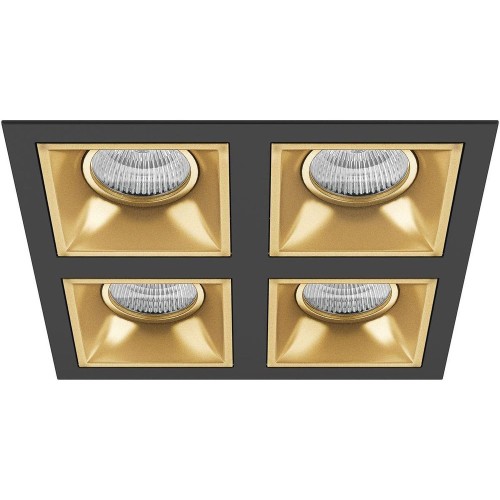 Встраиваемый светильник Lightstar Domino Quadro (214547+214503+214503+214503+214503) D54703030303 золотая