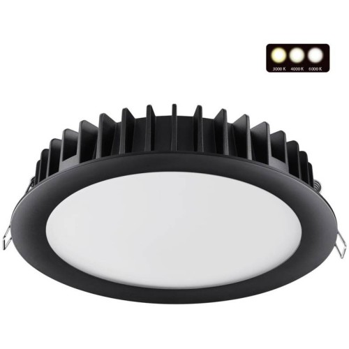 Встраиваемый светодиодный светильник Novotech Spot Lante 358954 Черный