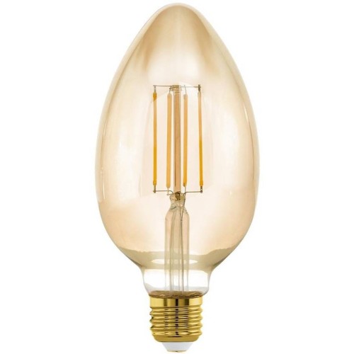 Лампа светодиодная диммируемая филаментная Eglo E27 4W 2200K янтарная 11836 Янтарный