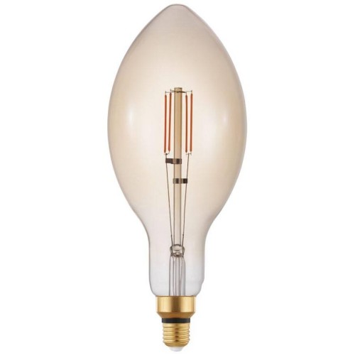 Лампа светодиодная диммируемая филаментная Eglo E27 4W 2200K янтарная 12591 Янтарный