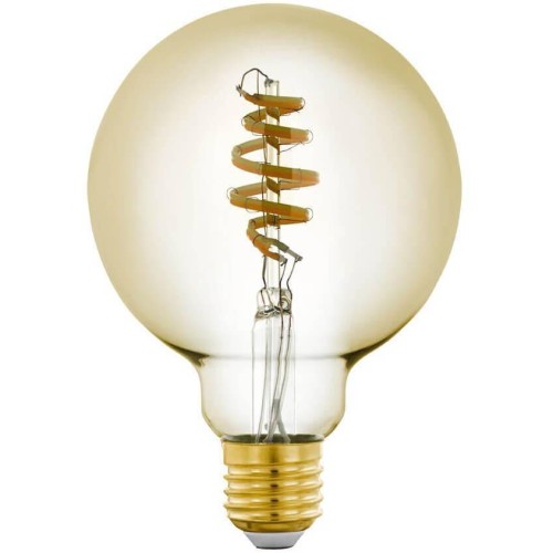 Лампа светодиодная филаментная диммируемая Eglo E27 5,5W 2200-6500K золотистая 12581 Золотой