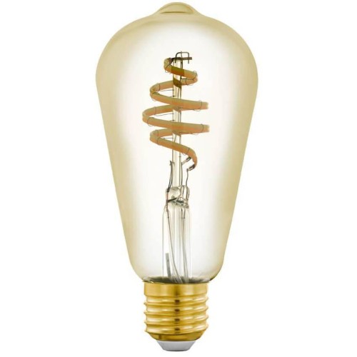 Лампа светодиодная филаментная диммируемая Eglo E27 5,5W 2200-6500K золотистая 12583 Золотой