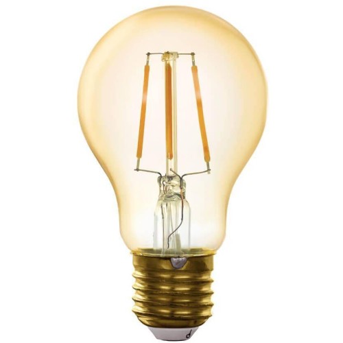Лампа светодиодная филаментная диммируемая Eglo E27 5,5W 2200K золотистая 11864 Золотой
