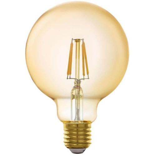 Лампа светодиодная филаментная диммируемая Eglo E27 5,5W 2200K золотистая 11866 Золотой