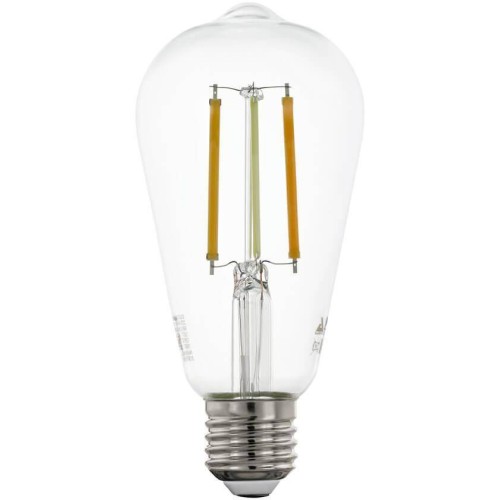 Лампа светодиодная филаментная диммируемая Eglo E27 6W 2200-6500K прозрачная 12577 Прозрачный