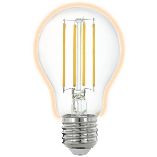 Лампа светодиодная филаментная диммируемая Eglo E27 6W 2700K прозрачная 11861 Прозрачный