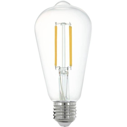 Лампа светодиодная филаментная диммируемая Eglo E27 6W 2700K прозрачная 11862 Прозрачный