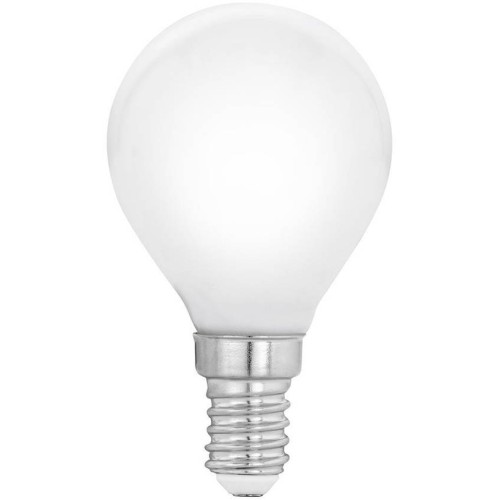 Лампа светодиодная филаментная Eglo E14 4W 2700K матовая 11604 Белый
