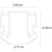 Профиль для накладного магнитного шинопровода Arte Lamp LINEA-ACCESSORIES A620205 Серый