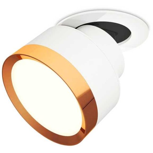 Комплект встраиваемого поворотного светильника XM8101503 SWH/PYG белый песок/золото желтое полированное GX53 (A2241, A2105, C8101, N8124) Белый