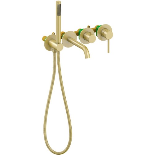 Смеситель встроенный для ванны с душем Timo Saona золото матовое 2314/17YSM