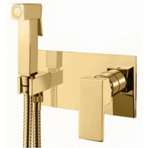 Встраиваемый однорычажный гигиенический душ CEZARES UNIKA-DIF-03/24 золото 24 карата 